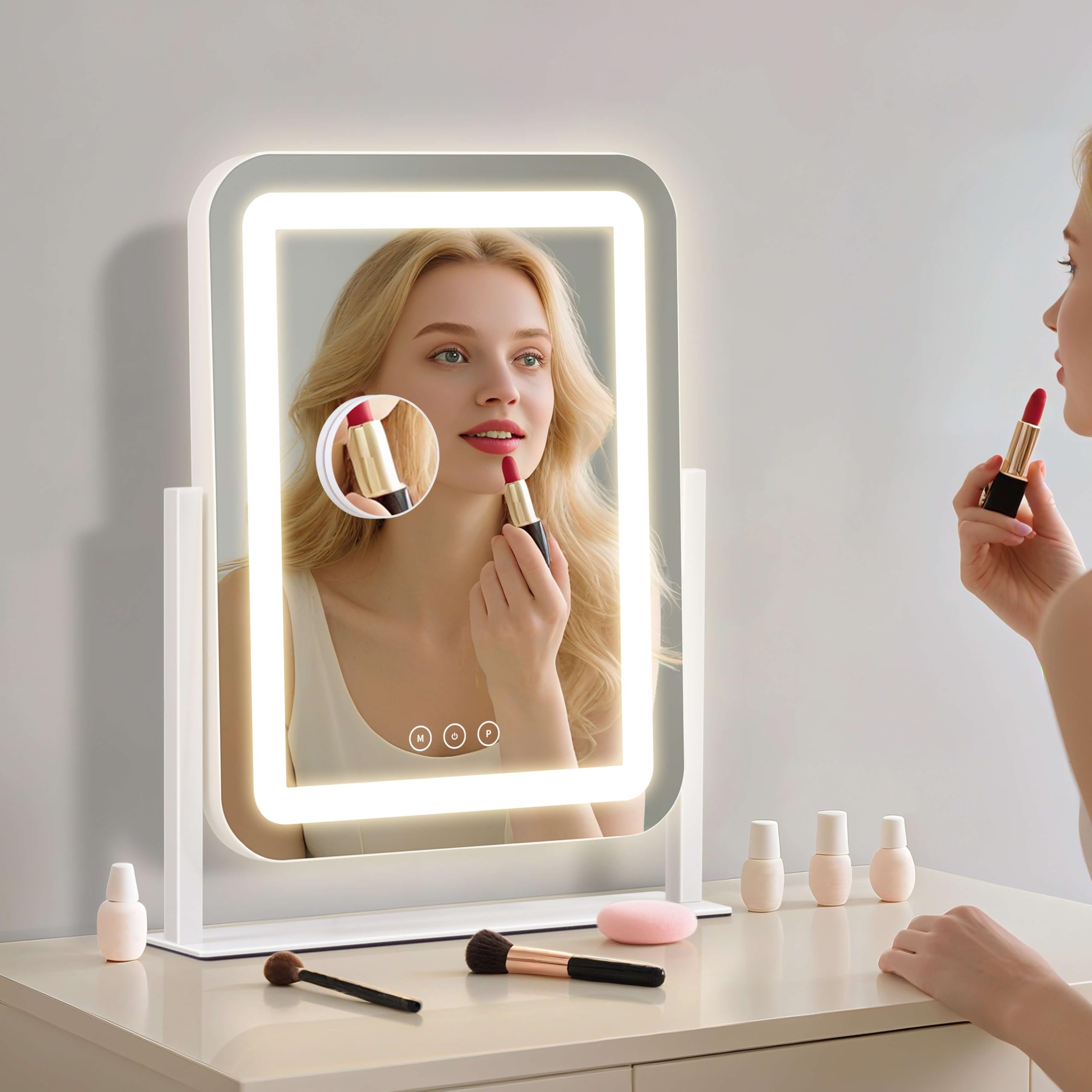 Shinerva mirror packaging ready as a gift with warranty card visible