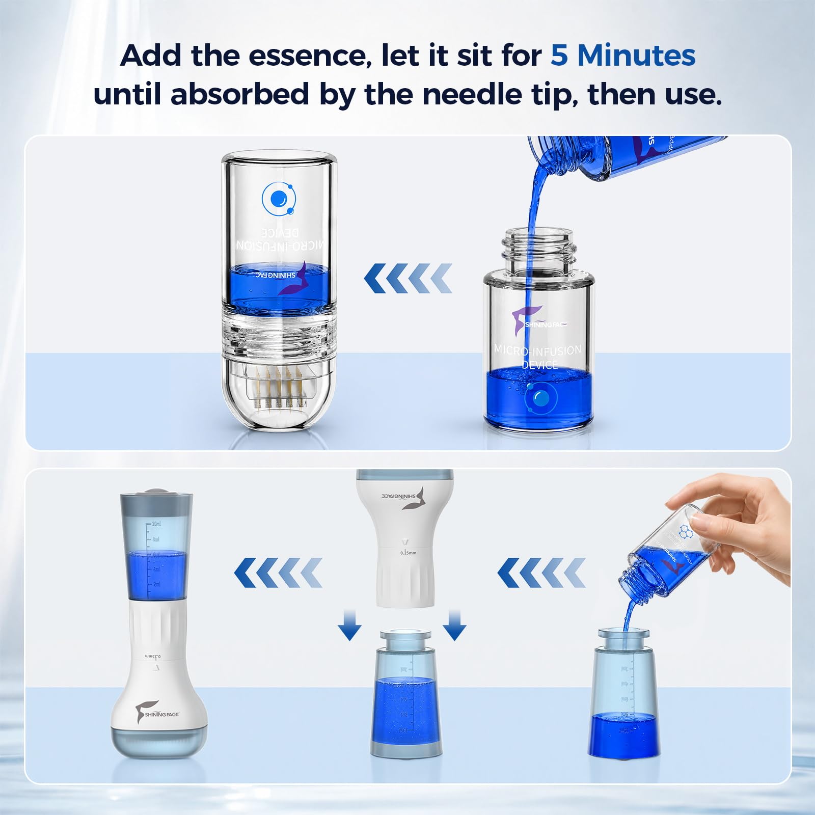 Shining Face lifestyle bathroom setup illustrating easy at-home treatment