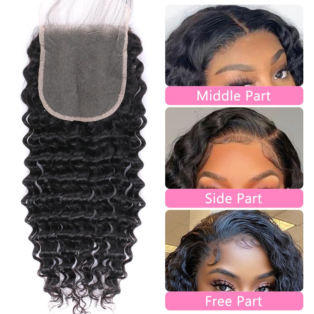 Shining Girl closure mounted on mannequin showing how it looks as a wig
