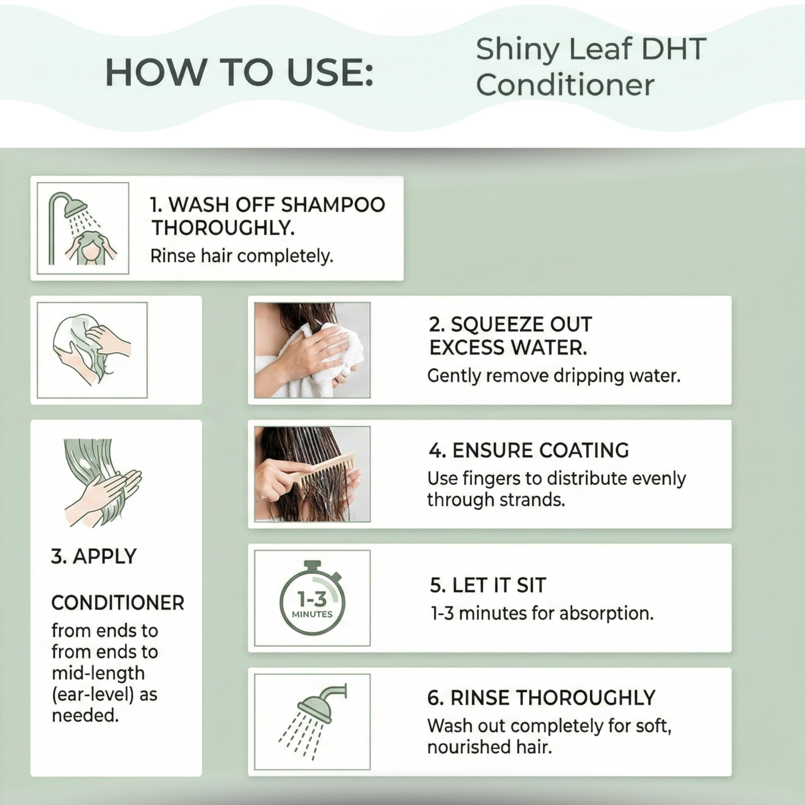 Shiny Leaf creamy conditioner texture close-up for rich hydration