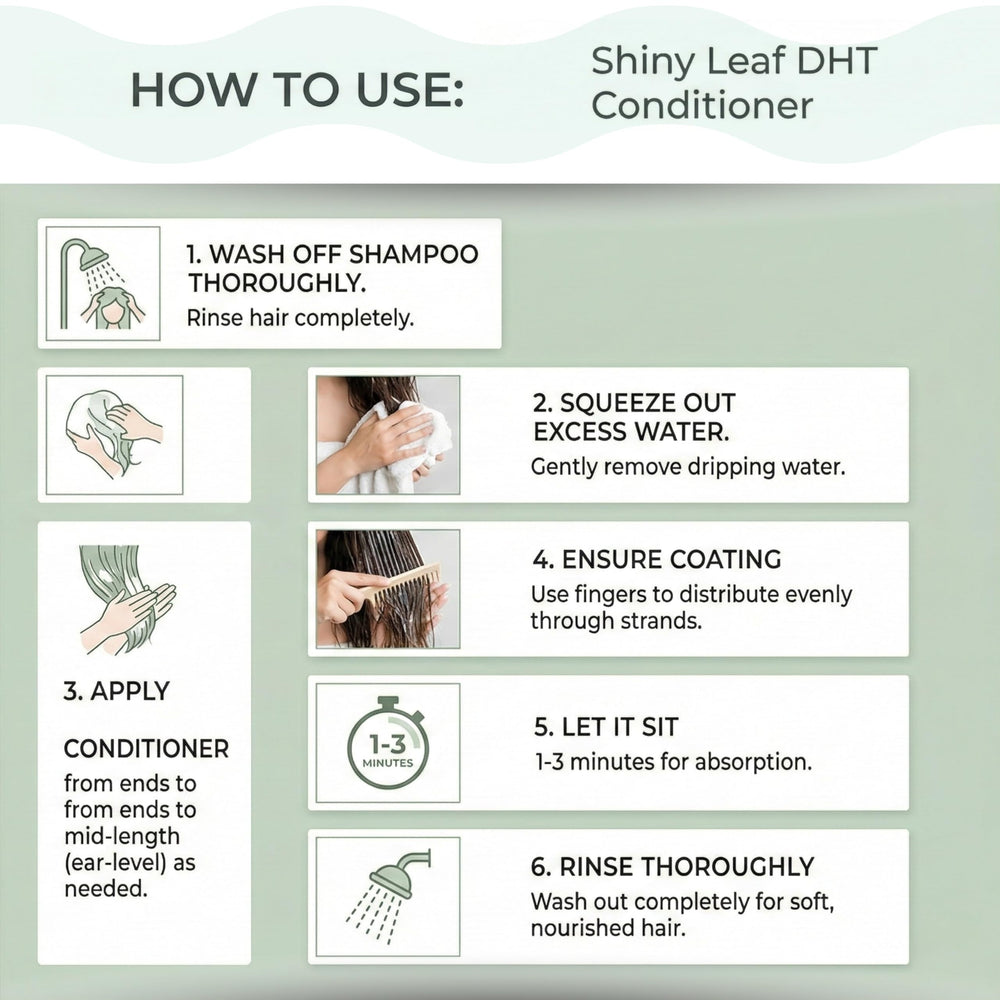 Shiny Leaf creamy conditioner texture close-up for rich hydration