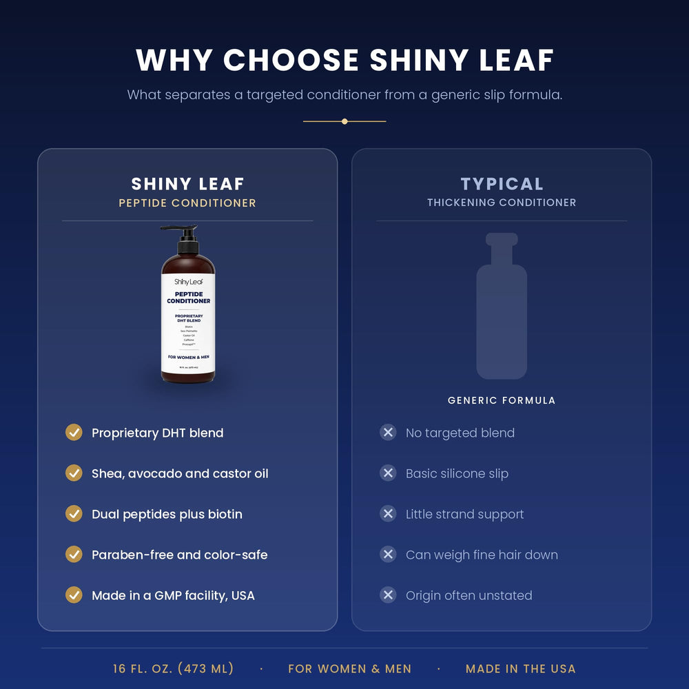 Shiny Leaf bottle in hand to display 16 oz size and travel-friendly benefit