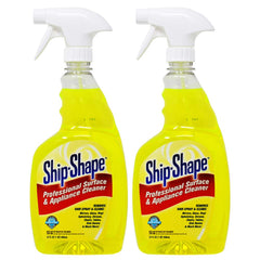 ship shape front spray bottle showing label and easy-grip trigger for quick salon cleaning
