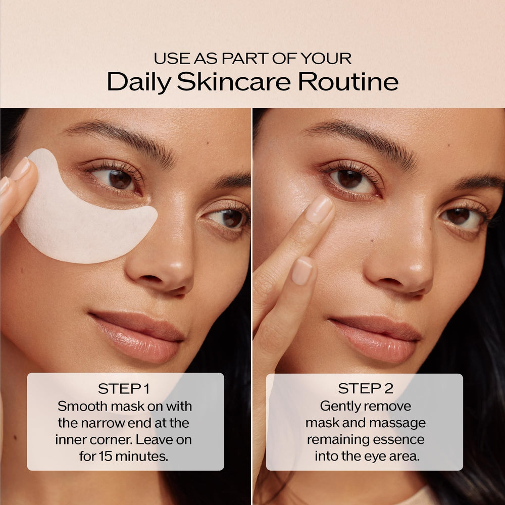Shiseido Benefiance mask held in hand illustrating compact travel-friendly size