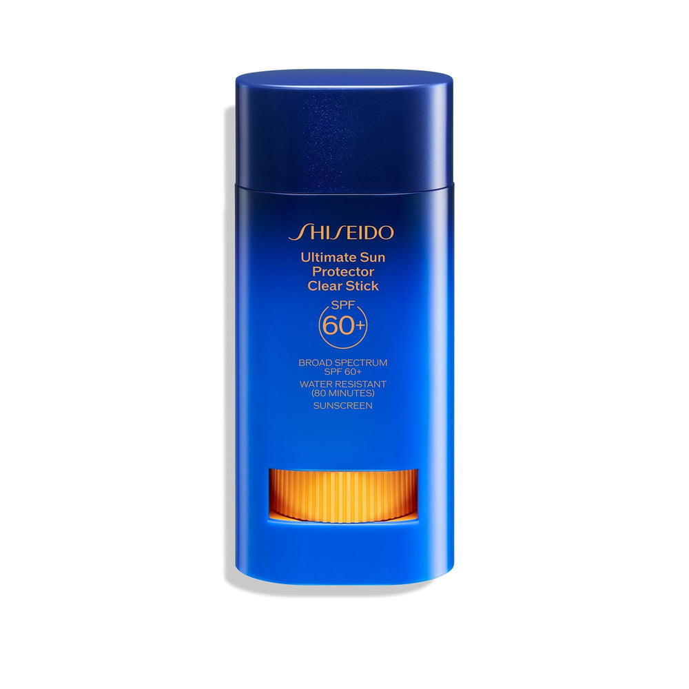 Shiseido clear stick front packaging showing compact protective design