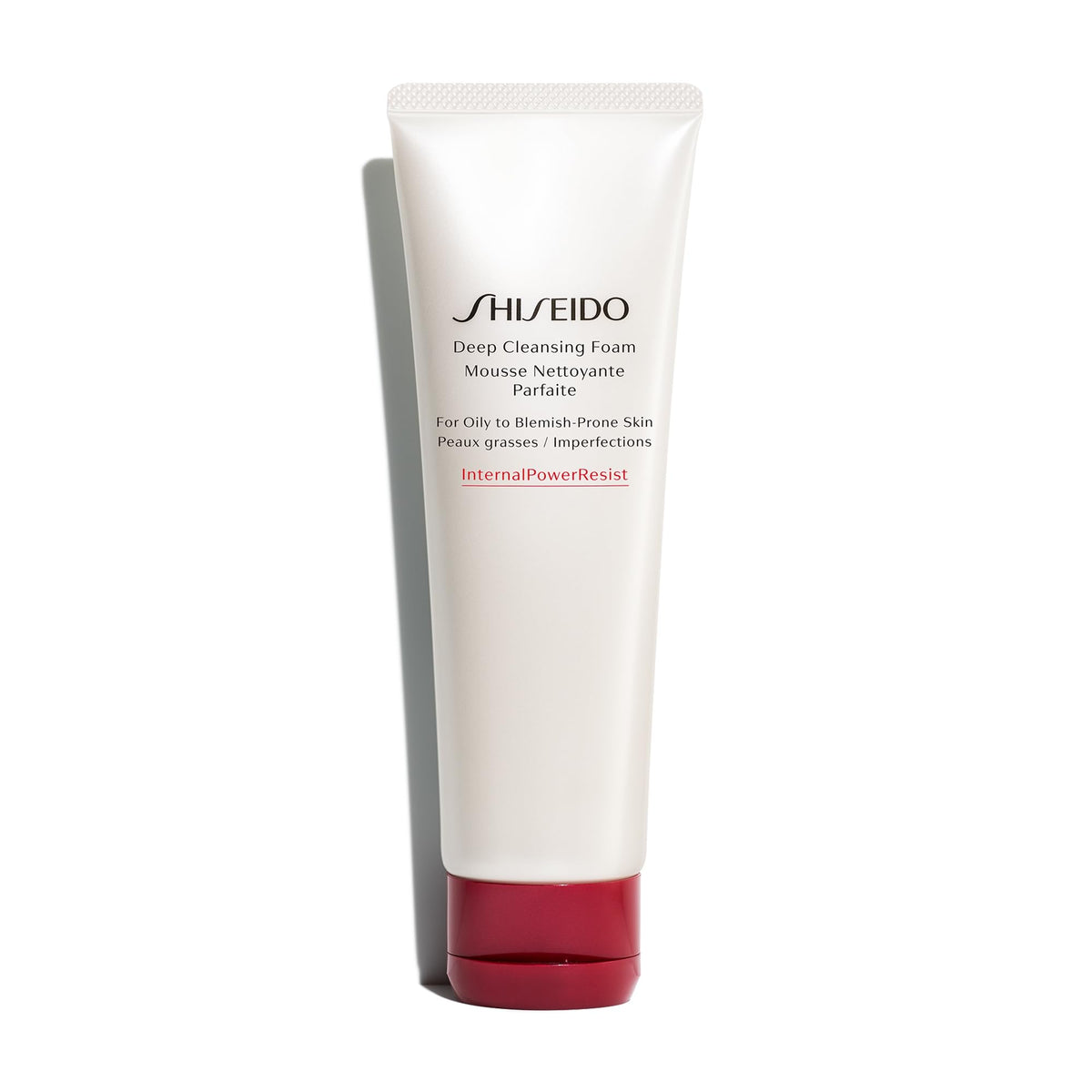Shiseido front packaging showing 125 mL tube and product name for clarity