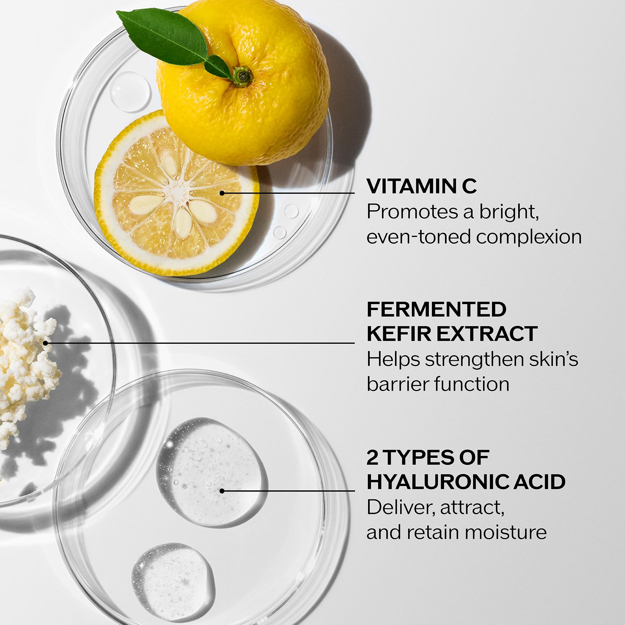 Shiseido Eudermine close-up of ingredients highlighting vitamin C and kefir extract