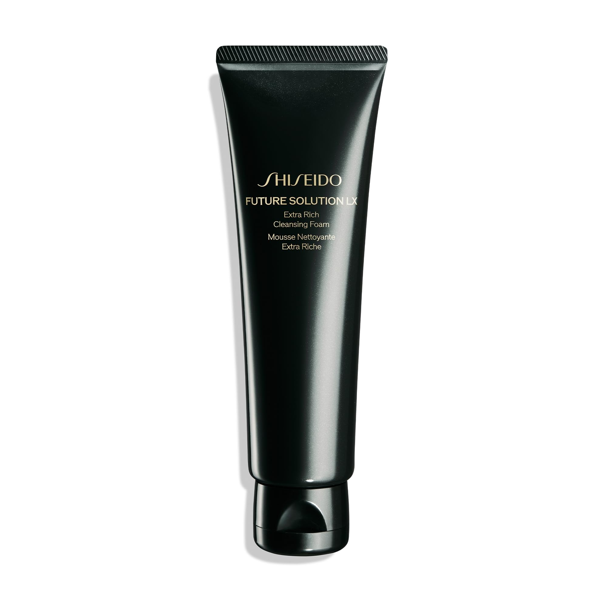 Shiseido front packaging showing bottle and elegant branding for luxury cleansing