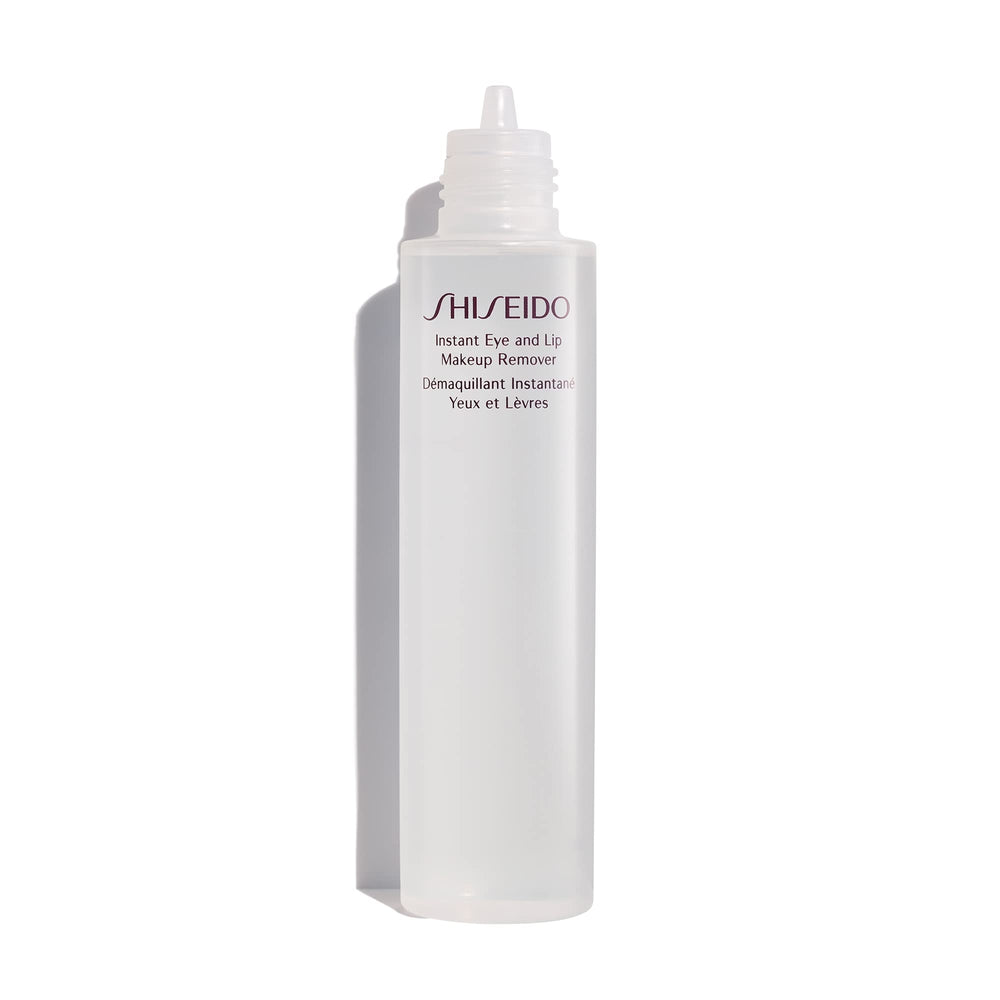 Shiseido dual‑phase closeup with separated layers demonstrating effective dissolving action