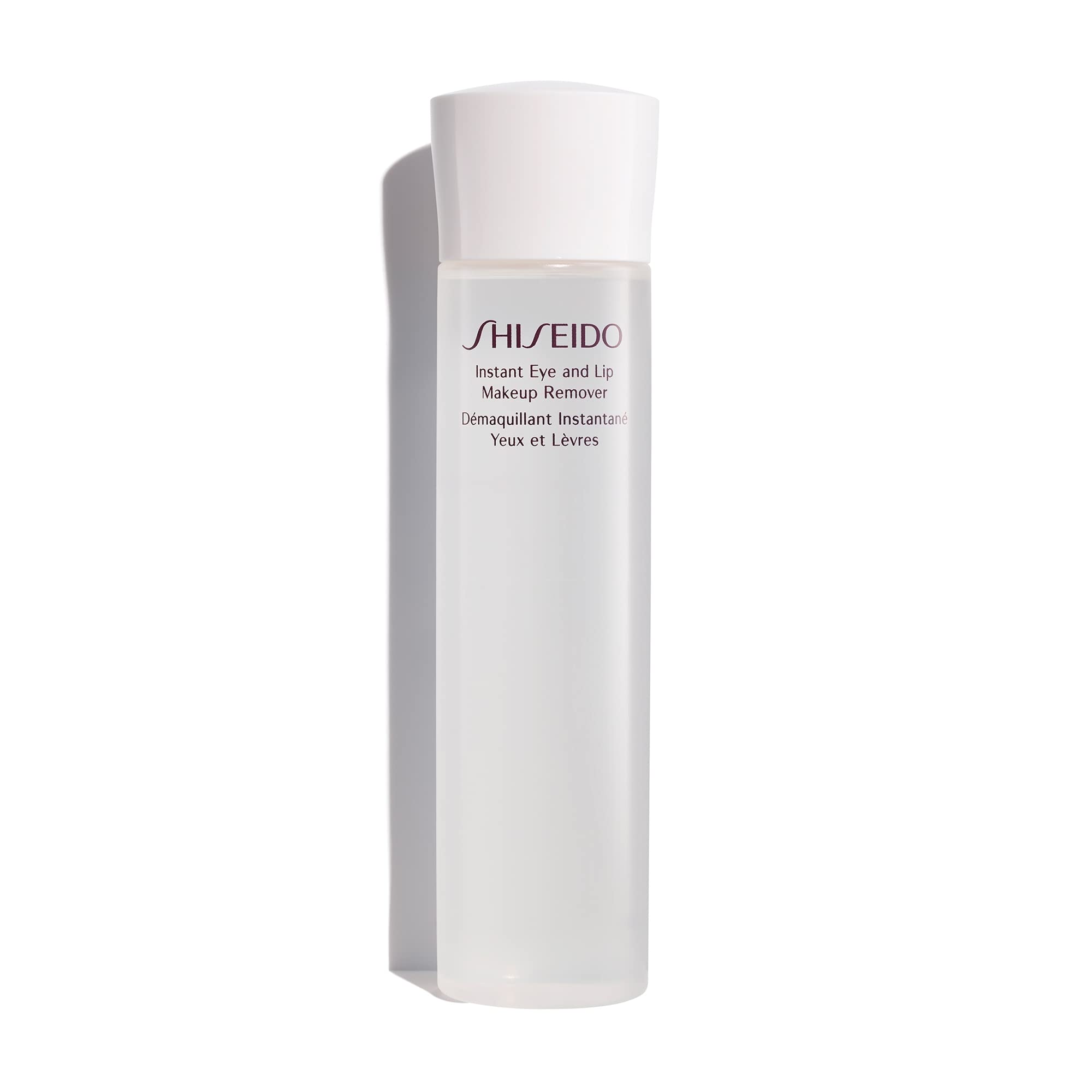 Shiseido front bottle view showing label and quick gentle makeup removal benefit