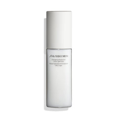 Shiseido men moisturizer front view shows sleek bottle and easy pump benefit hydration
