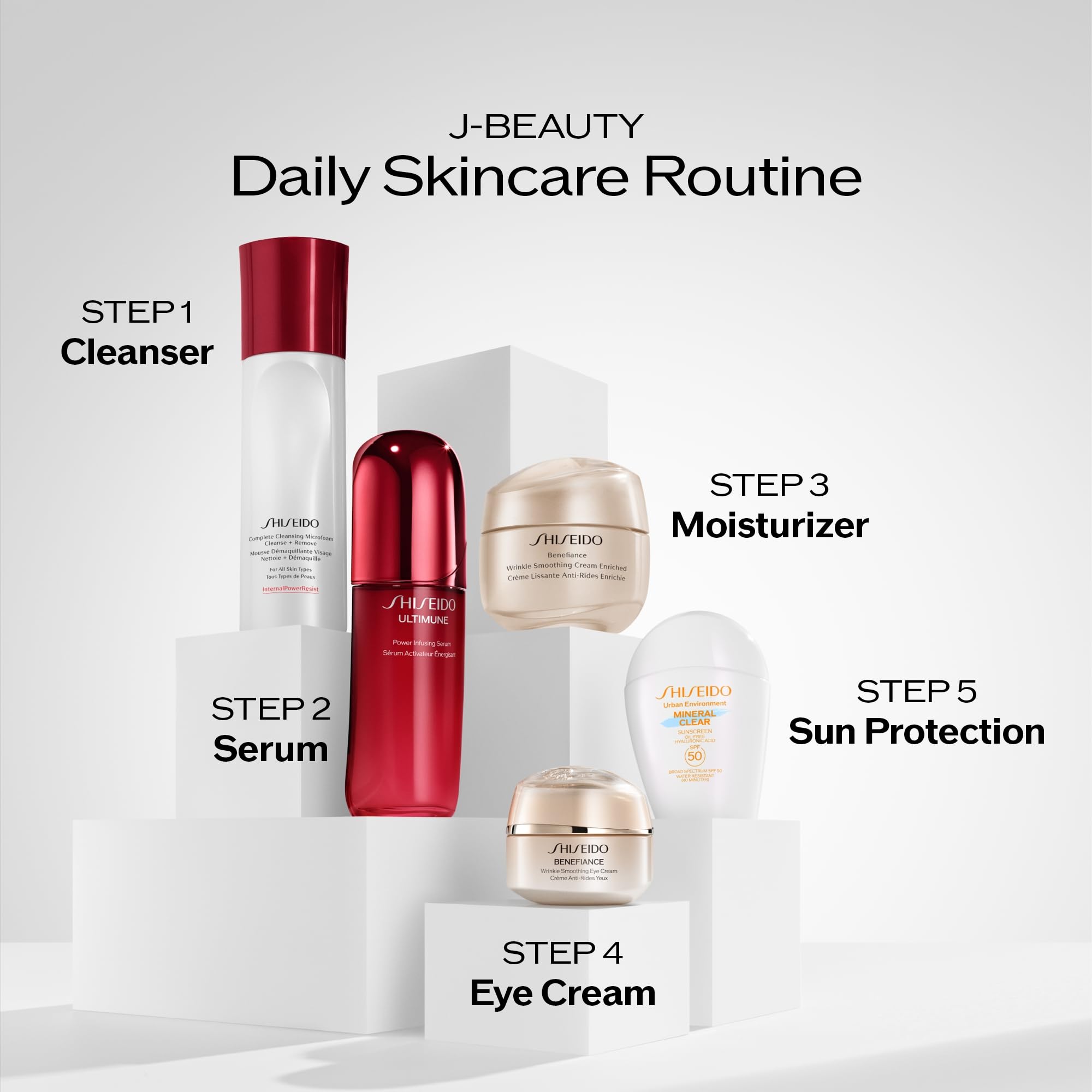 Shiseido Microfoam placed on bathroom counter during skincare routine showing prep for treatments benefit
