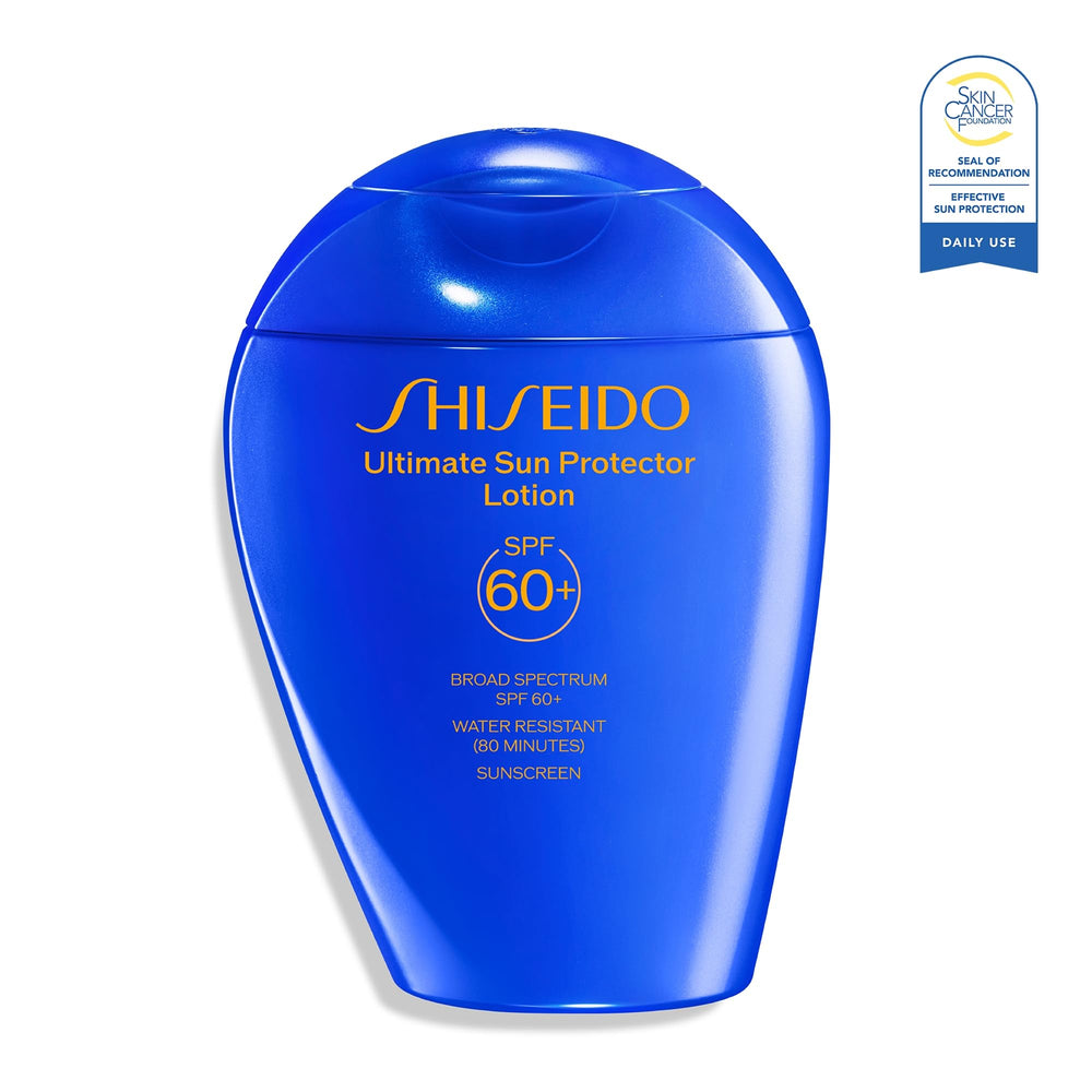 Shiseido usage instructions visual showing proper application timing and reapplication benefit