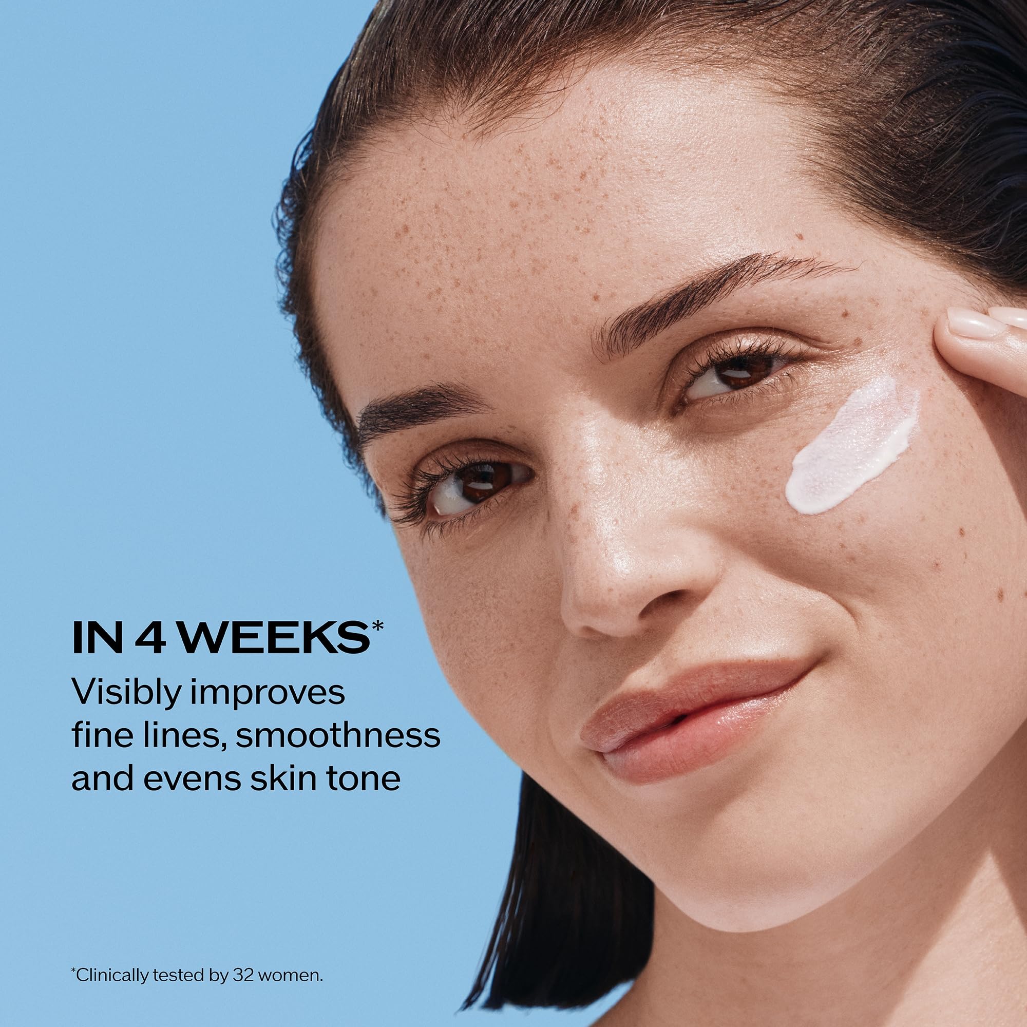 Shiseido cream texture close-up highlights hydrating, non-greasy finish