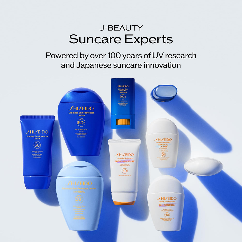 Shiseido used outdoors showing long-lasting sun protection during activity