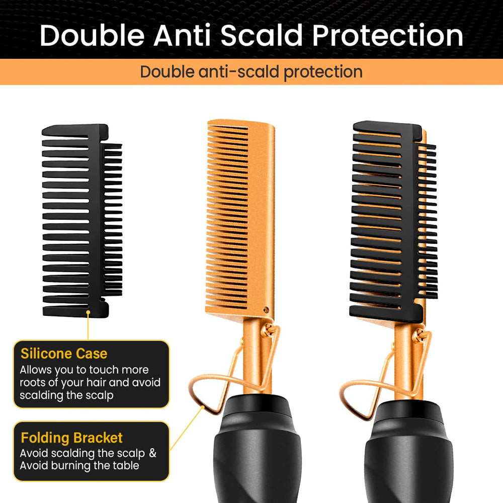 Shiyalan wax stick and rat-tail comb displayed to show edge control and parting benefit