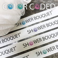 Shower Bouquet in use creating rich lather with body wash, improves suds