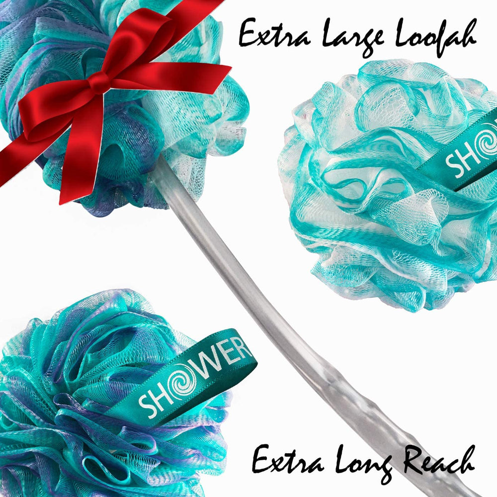 Shower Bouquet puff lather closeup producing abundant foam for effective cleansing