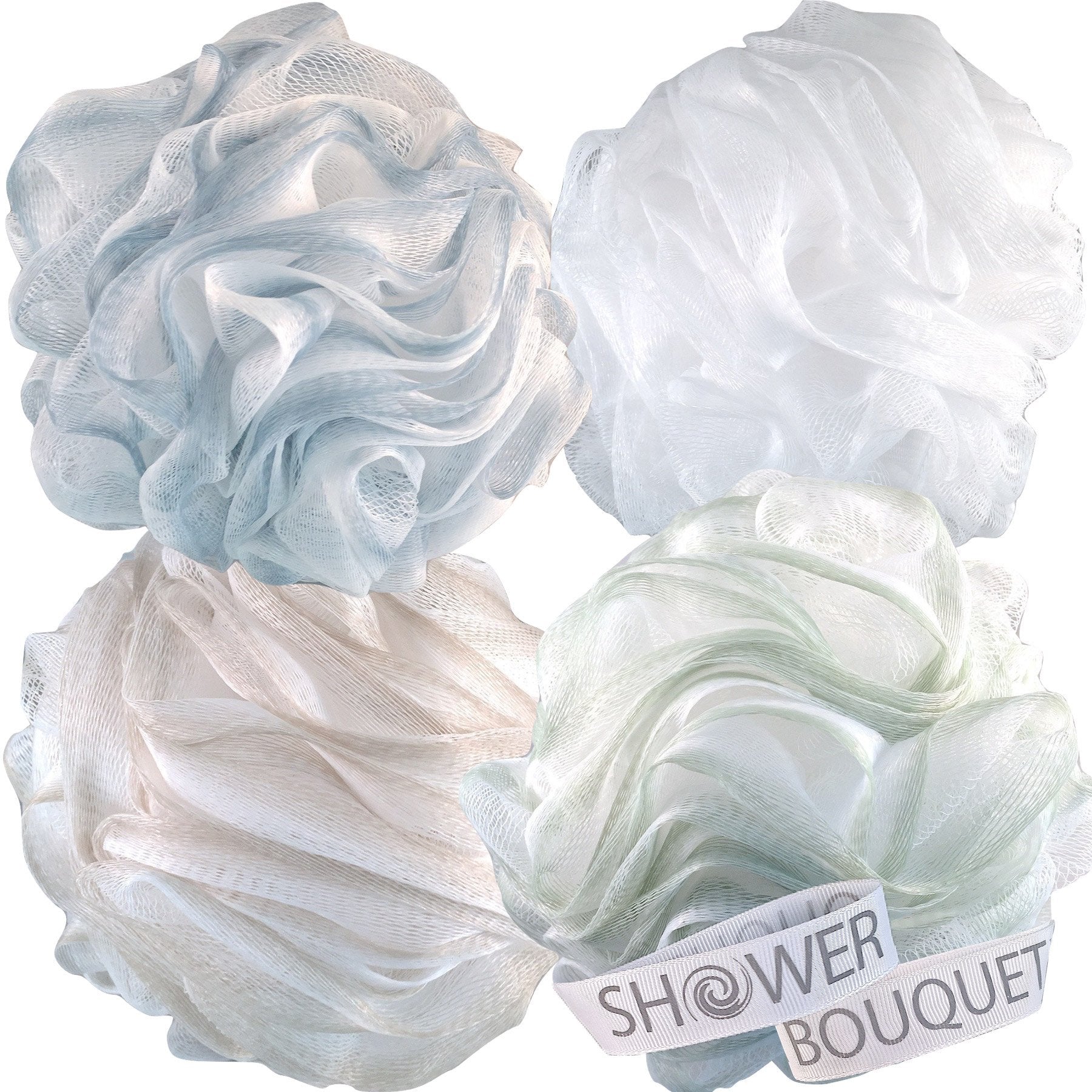 SHOWER BOUQUET styled gift box with loofahs, ideal as an attractive present
