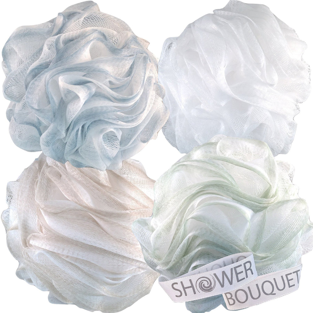 SHOWER BOUQUET styled gift box with loofahs, ideal as an attractive present