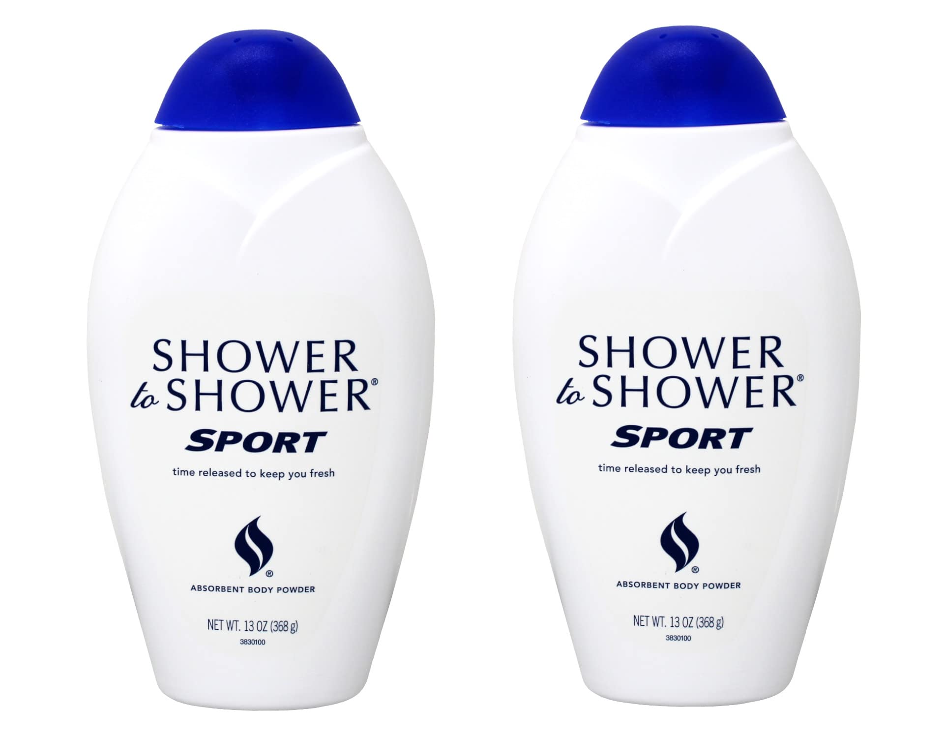Shower To Shower sport front packaging showing bottle and label benefit fresh feeling