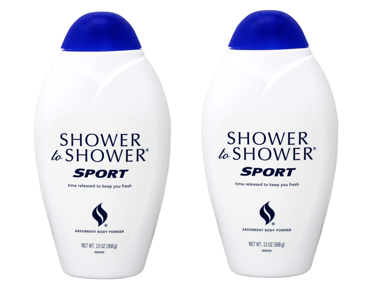 Shower To Shower sport front packaging showing bottle and label benefit fresh feeling