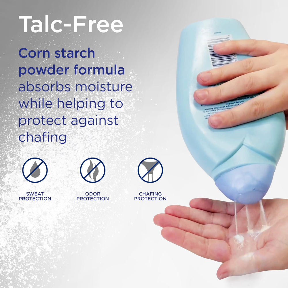 Shower To Shower being applied to underarm offering quick-dry comfort