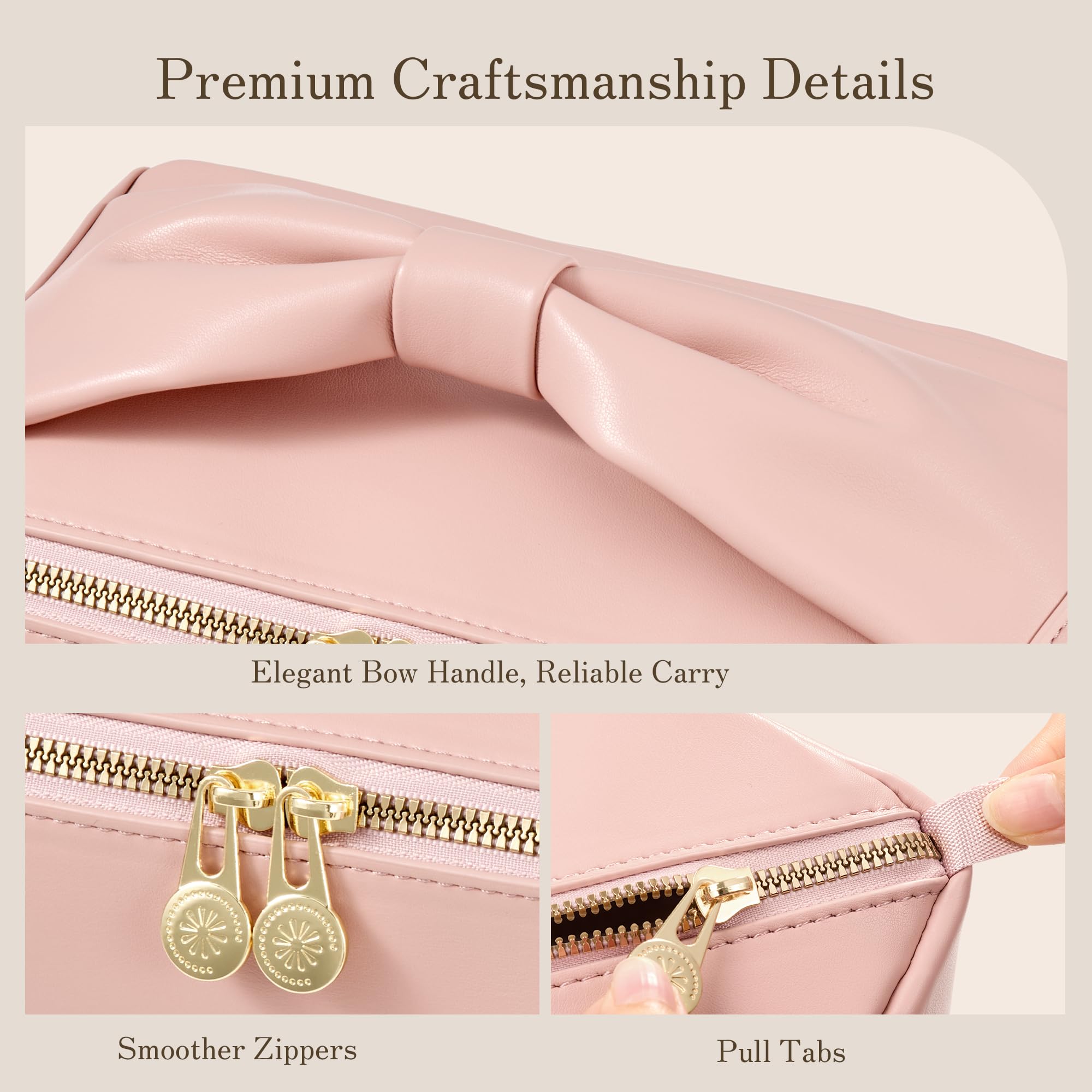 SHOWKOO close-up of durable fabric texture and smooth zipper reliability