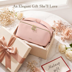 SHOWKOO flat-lay wide-open view displaying organized cosmetics quickly