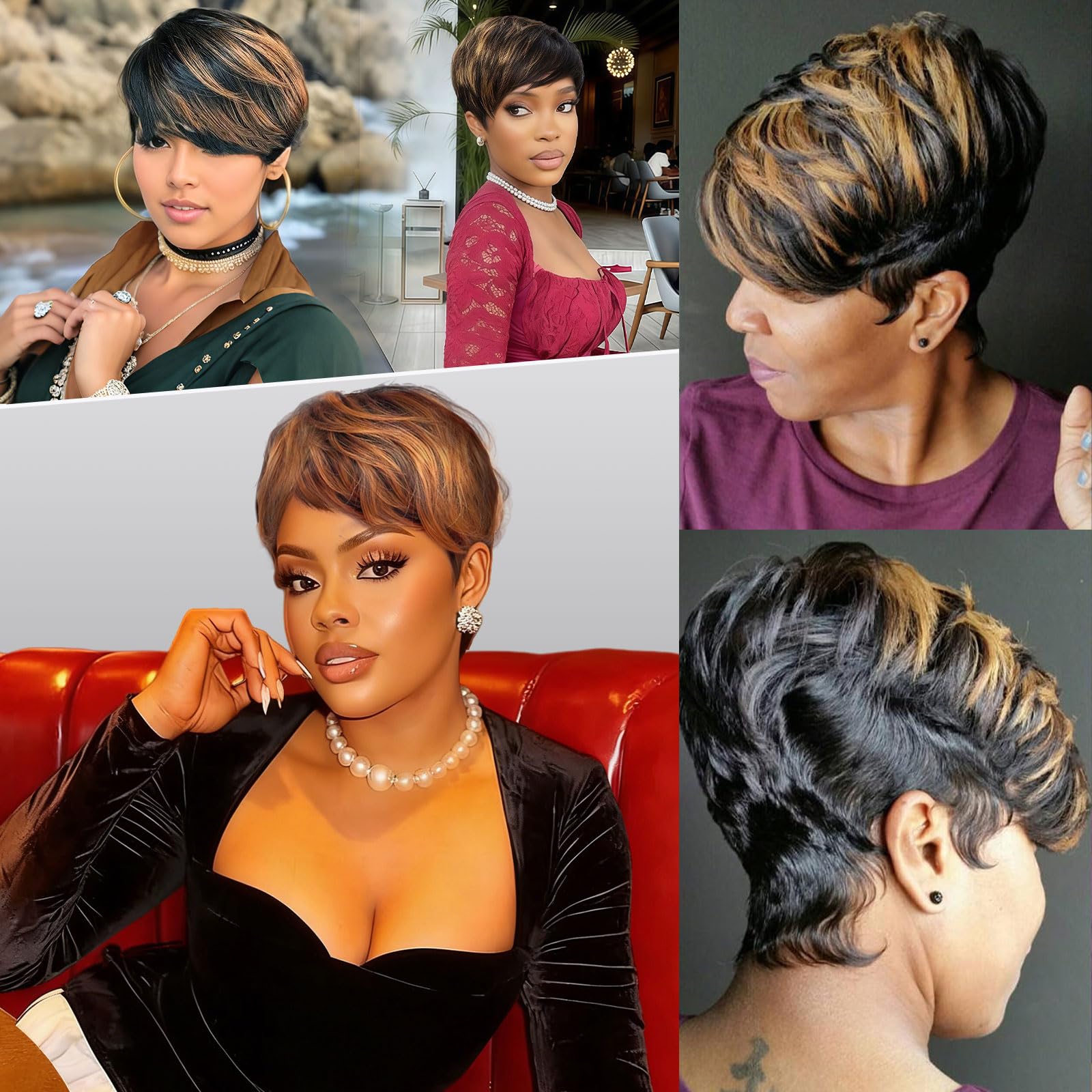 showreal pixie in use styling example showing heat-styled versatility