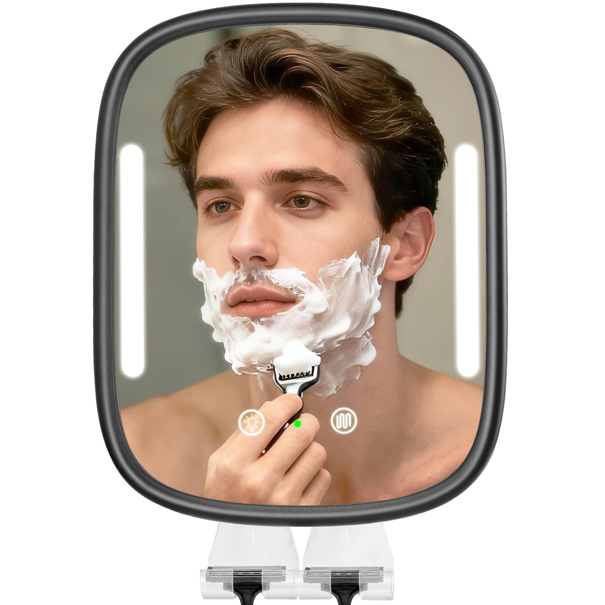 Showvigor front view showing matte black frame and clear reflection benefit