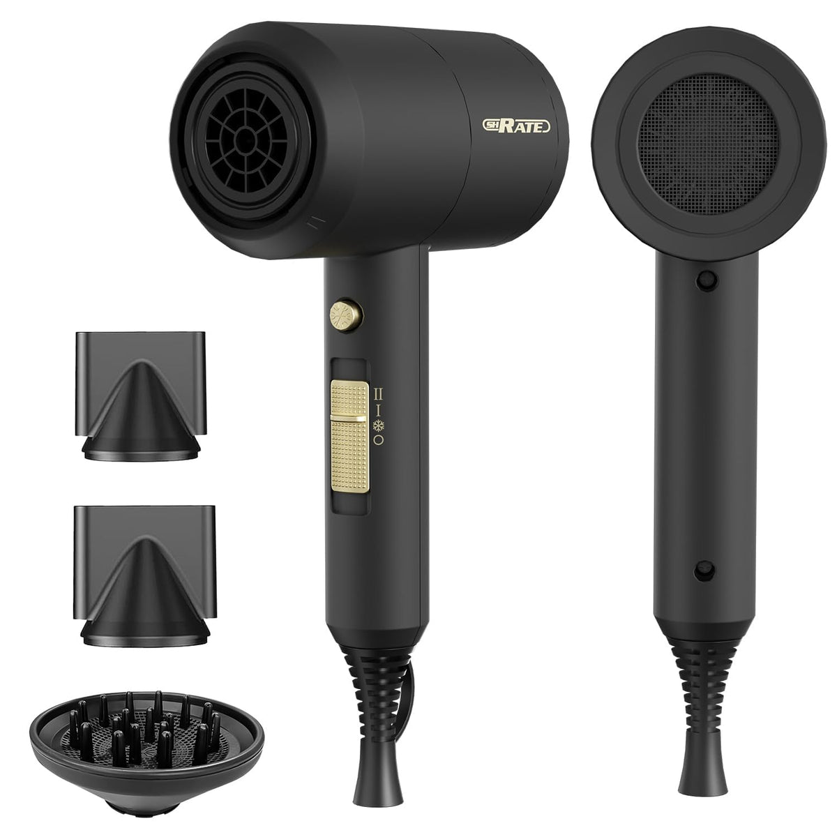 SHRATE front view with nozzles showing portability and styling options