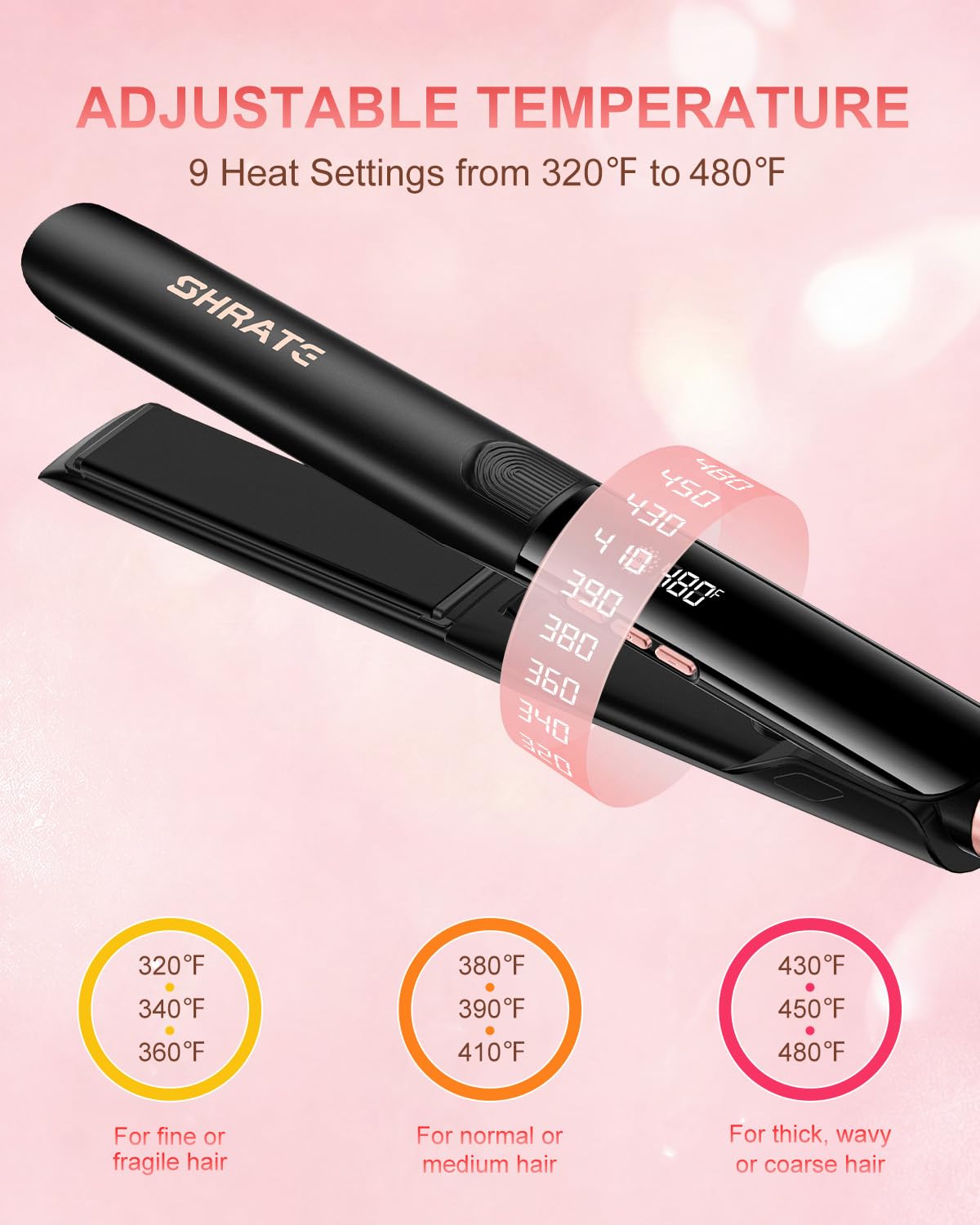 SHRATE held in hand to show compact 11.5-inch size ideal for travel