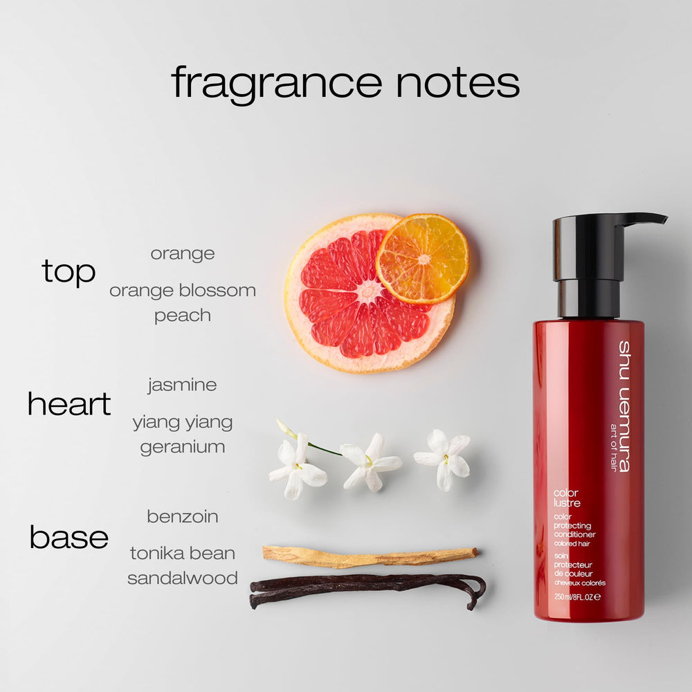 shu uemura art of hair next to common 8oz bottle showing true size and travel convenience