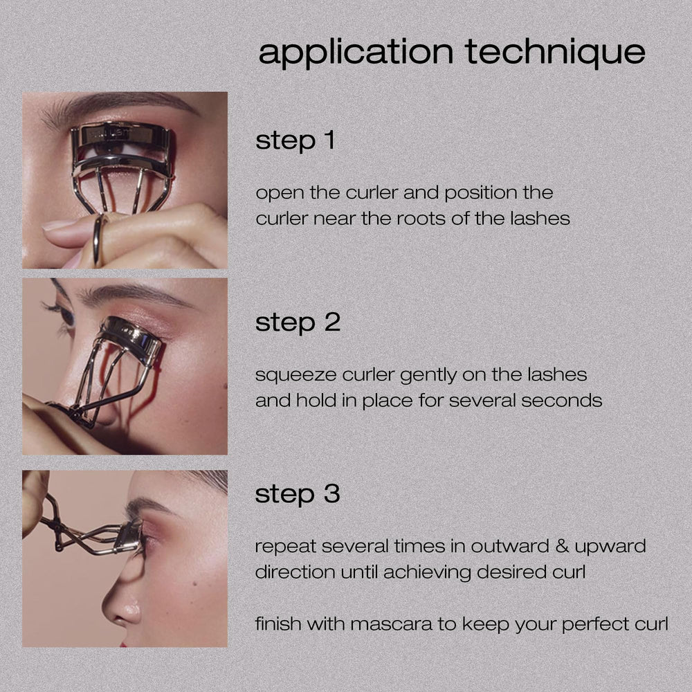shu uemura curler lashes before and after demonstrating visible lifted result