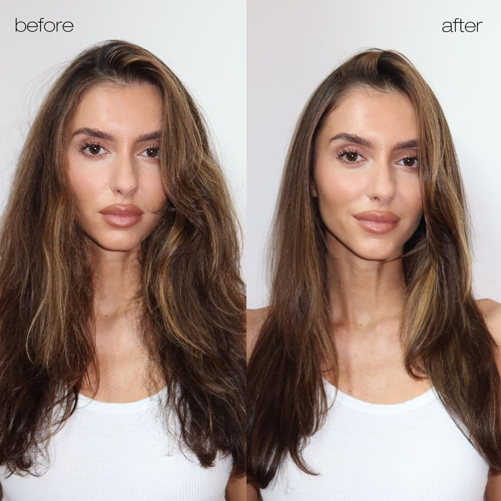 shu uemura art of hair oil texture on palm highlighting lightweight absorption and smooth finish