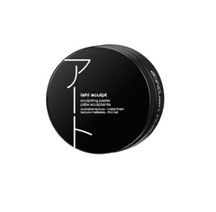 shu uemura art of hair jar front packaging showing label and size benefit: clear product ID