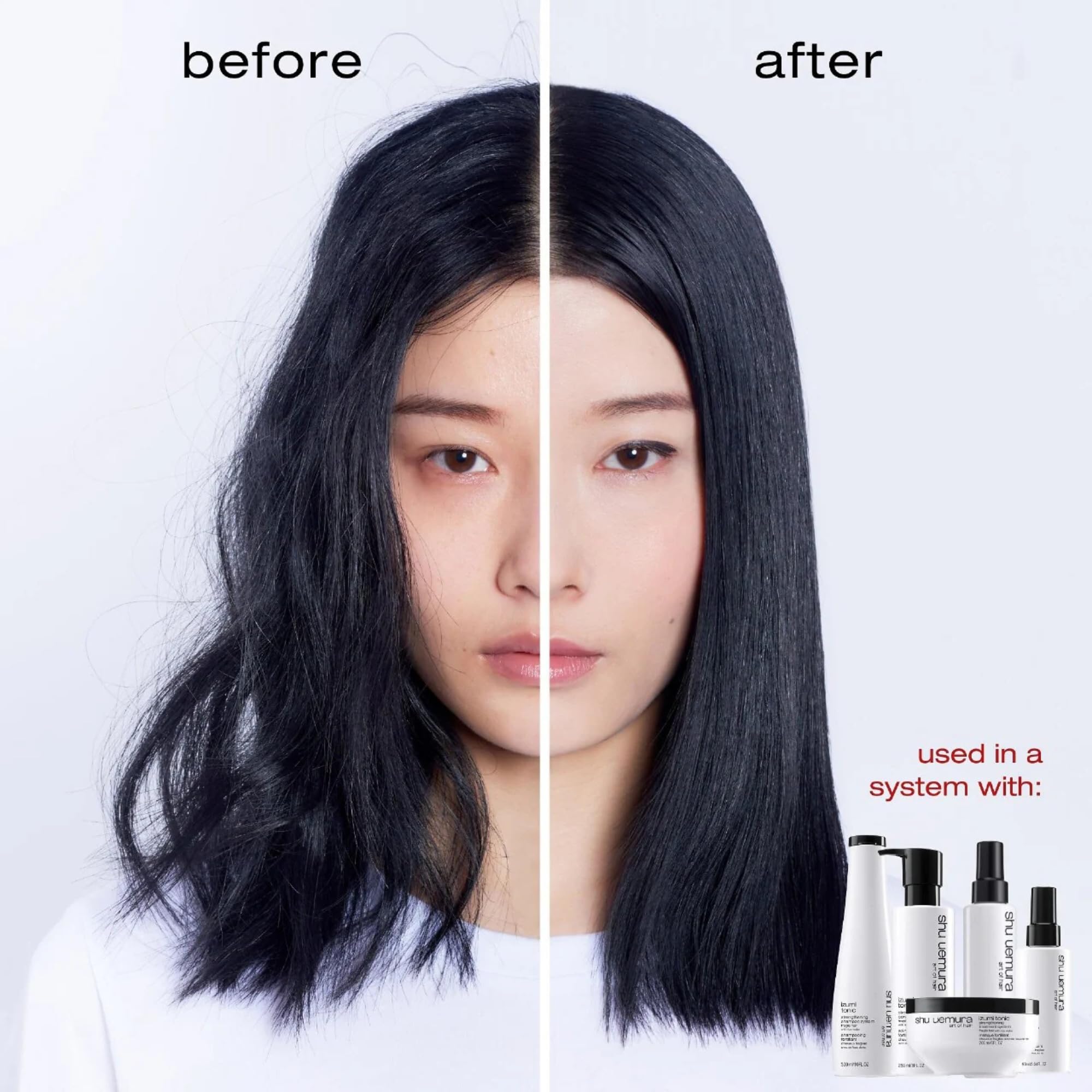 shu uemura art of hair creamy lather close-up demonstrating gentle cleansing