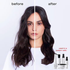 shu uemura art of hair mist spraying from nozzle, showing even application and lightweight coverage