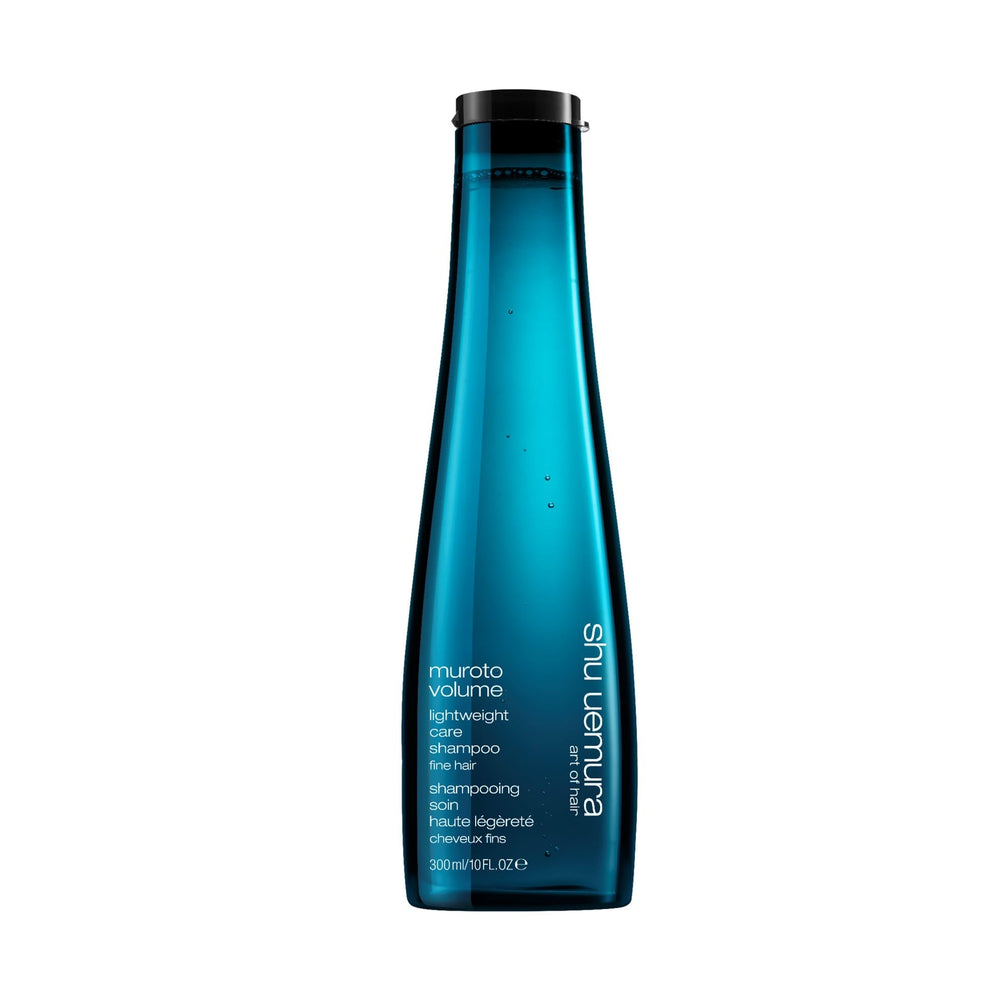 shu uemura art of hair bottle front showing label and volume benefit