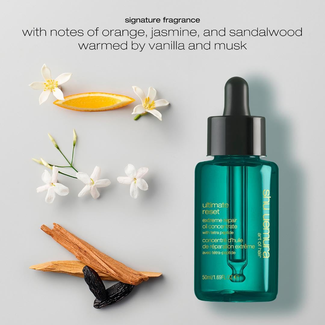 shu uemura art of hair mixing oil into mask showing enhanced conditioning benefits