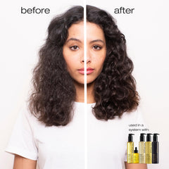 shu uemura art of hair oil texture on hand demonstrating lightweight feel