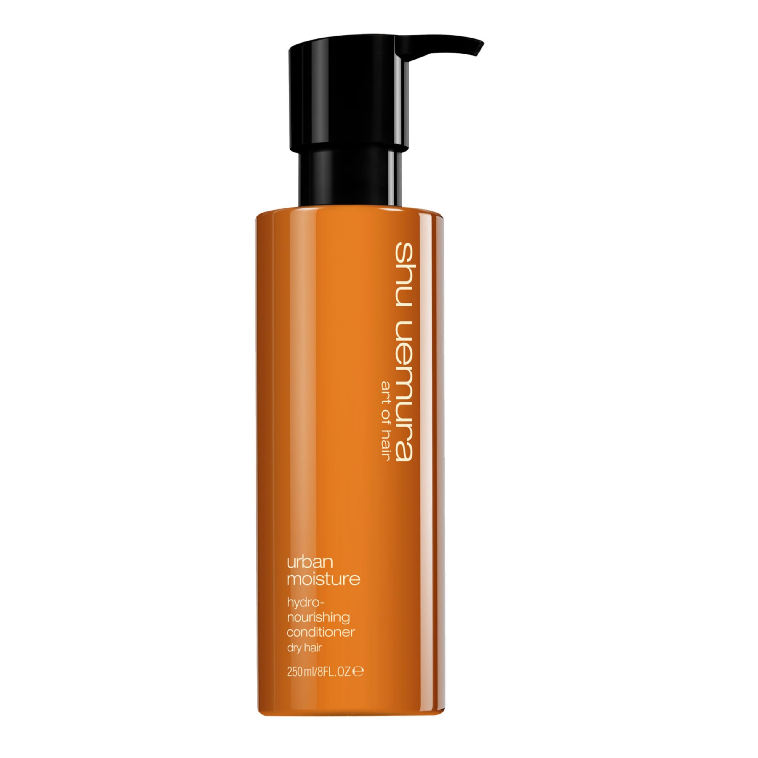 shu uemura art of hair front packaging showing label and 8 fl oz size benefit hydration