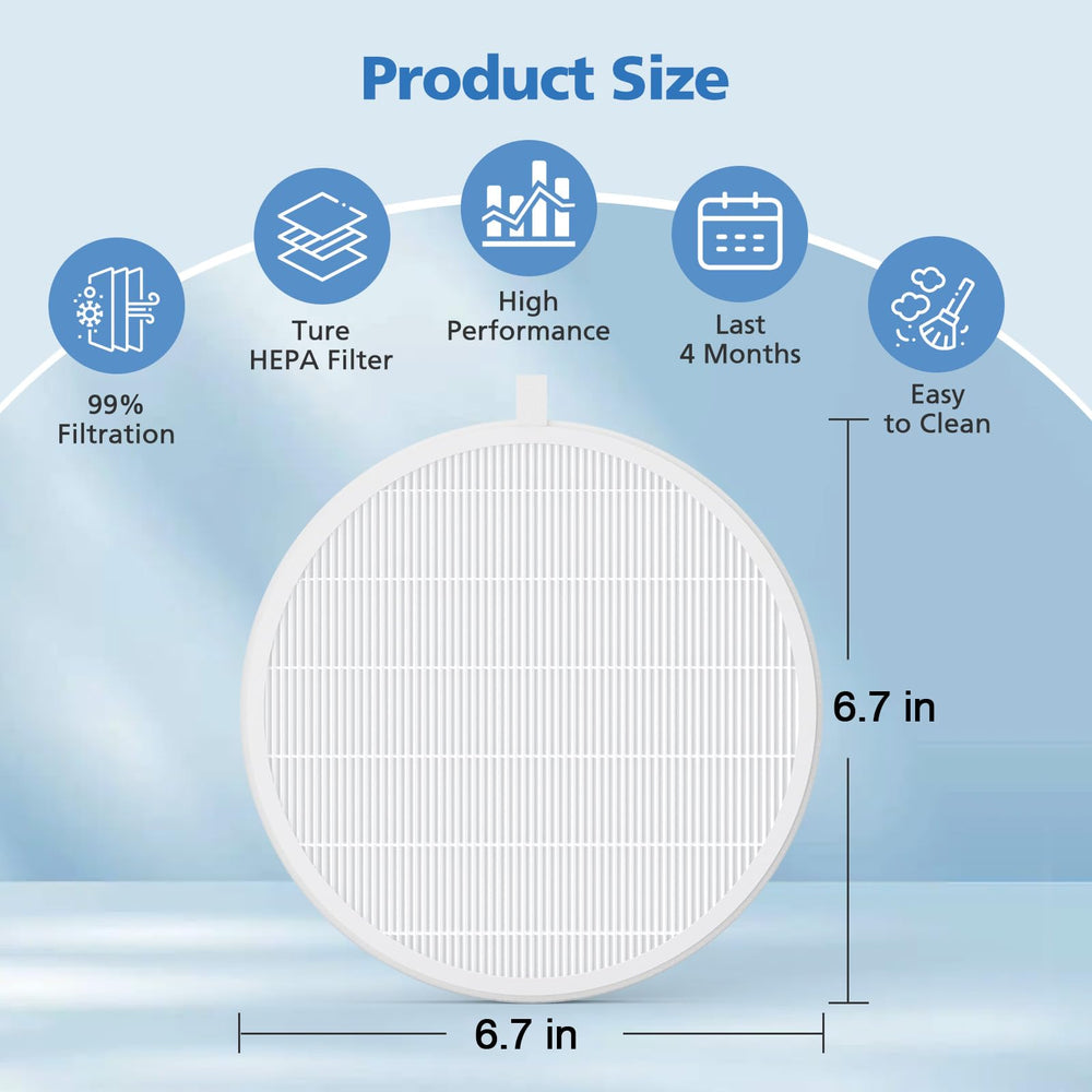 ShufudeJa filter next to ruler showing exact size for correct model compatibility
