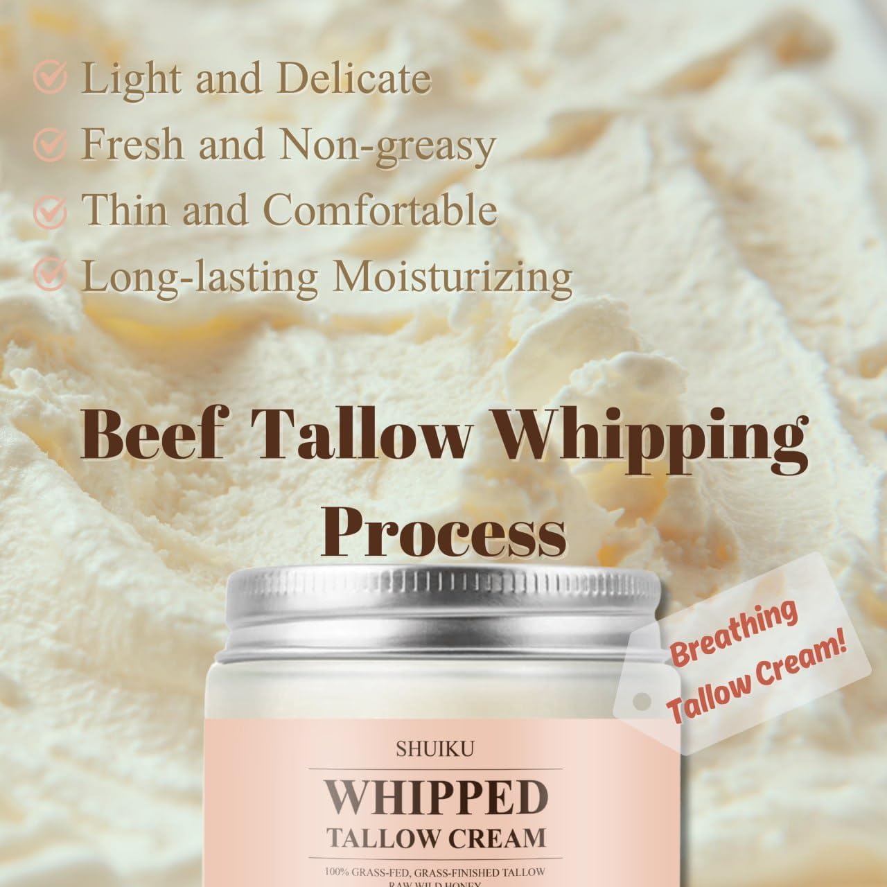 SHUIKU open jar with honey stream highlighting natural ingredients
