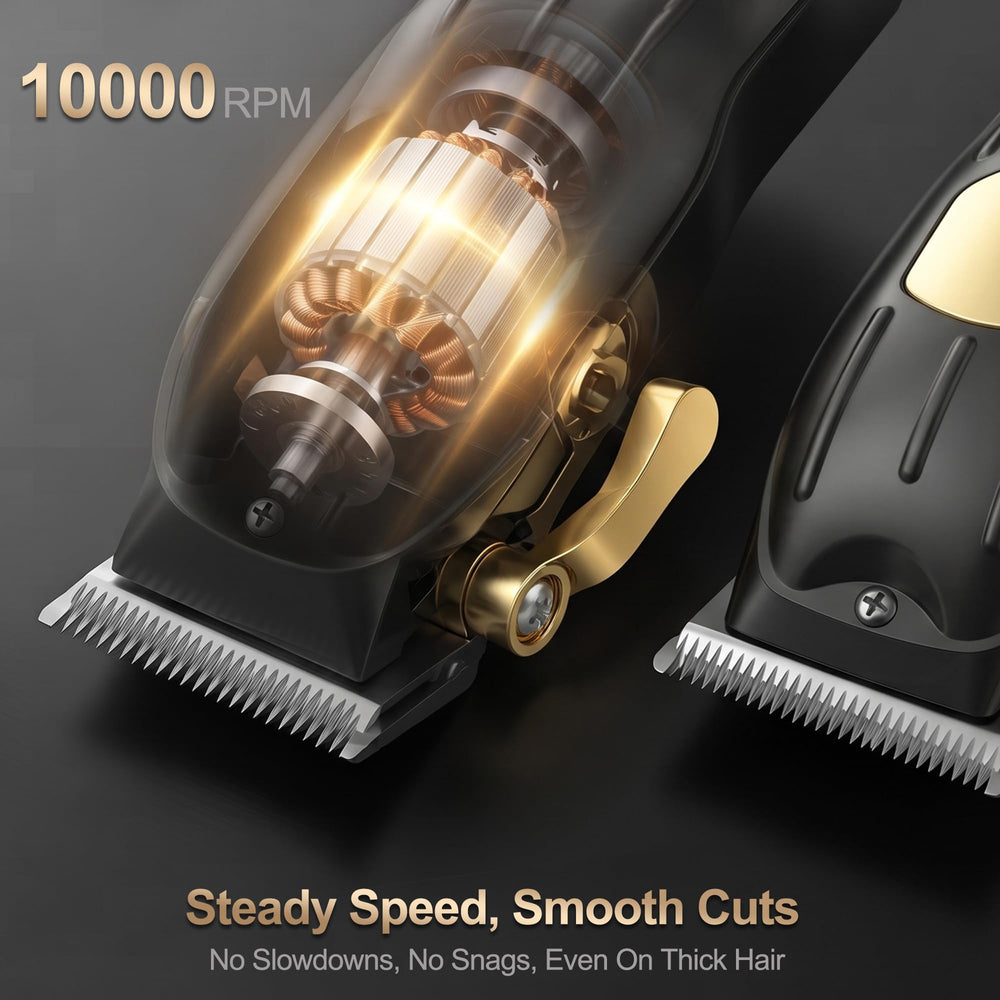 SHYEEH accessories laid out including combs scissors oil and brushes for complete grooming benefit