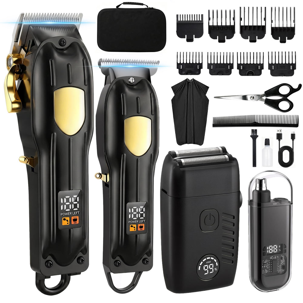 SHYEEH front view of complete 4-in-1 grooming kit showing all components and bag benefit