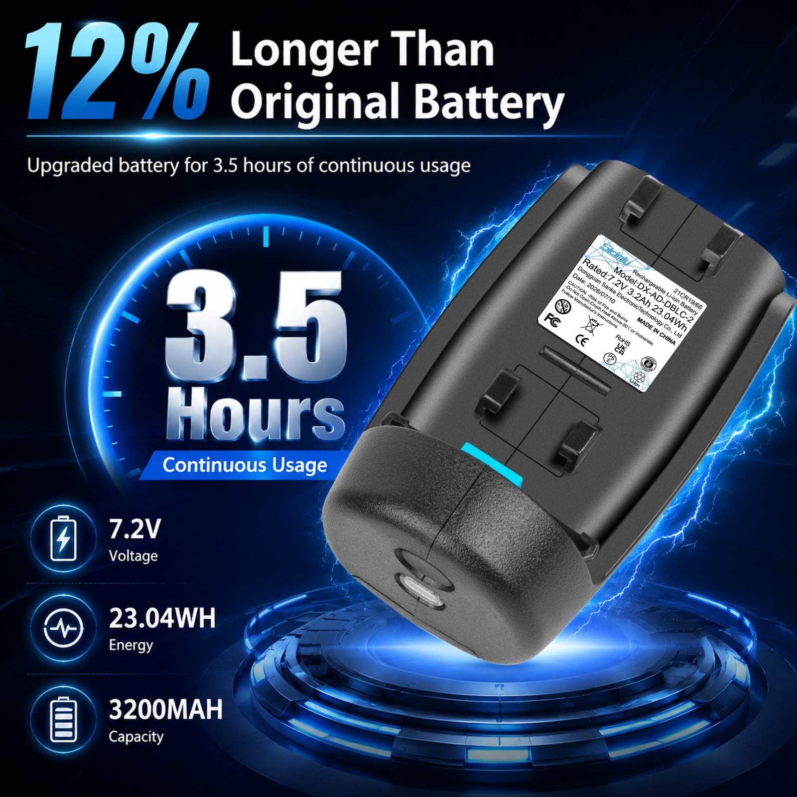 Sicimly battery installed in Andis clipper, restores professional runtime performance