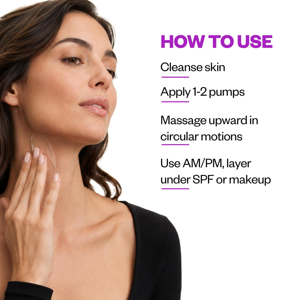 SickScience illustrative before and after, visualizes firmer jawline effect