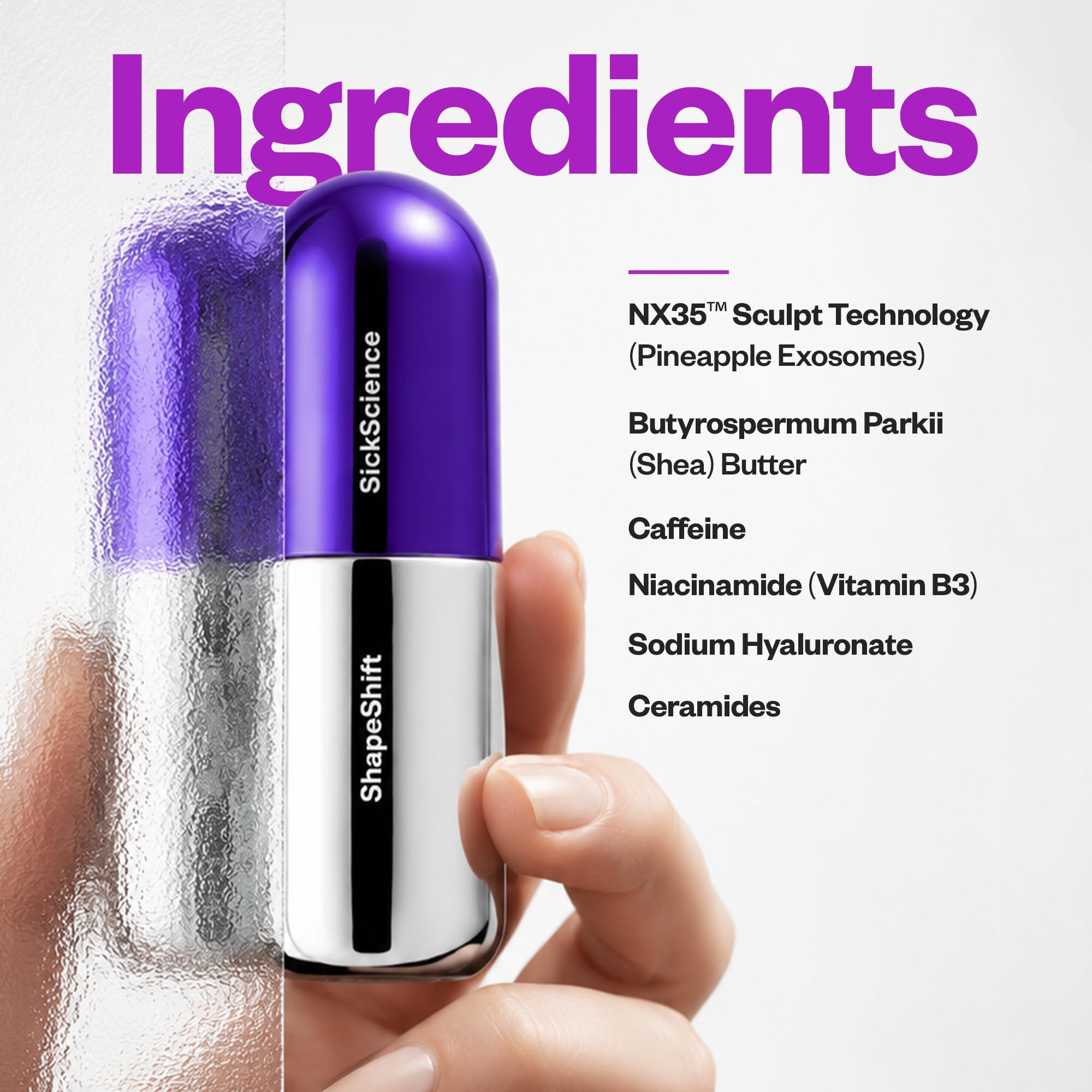 SickScience boxed packaging front, conveys clean, dermatologist-tested formula